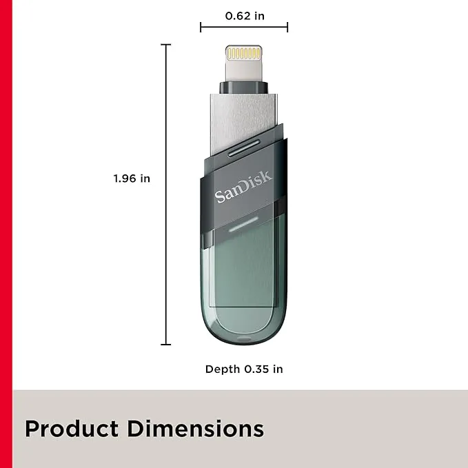 SanDisk Ixpand Flash Drive Flip 128GB Type A+ Lighting