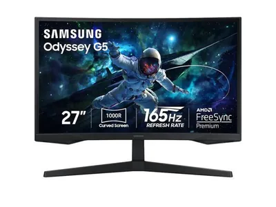 Samsung 27 G55 Gaming Black Curved 165HZ 1MS